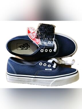 NEW Vans Authentic Premium Navy Canvas Sneakers | Dark Blue | W 5.5